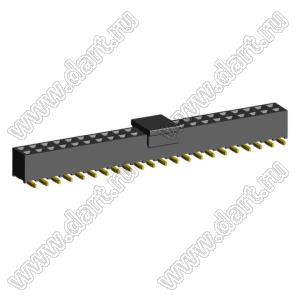 2207SM-44G-45-PCP (2x22) (PBD2-44SM, Molex 78788-4423) розетка прямая двухрядная на плату для поверхностного (SMD) монтажа с захватом; P=2.00x2.00; 44-конт.