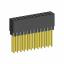 2214113-24G-1C розетка двухрядная с увеличенным изолятором на плату для монтажа в отверстия; шаг 2.54мм; P=2,54x2,54мм; C=12,20мм; D=11,50мм; 24-конт.
