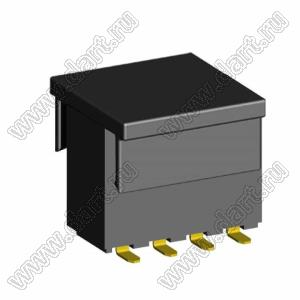 2214SM-08G-85-PCP розетка двухрядная прямая (гнездо) на плату для поверхностного (SMD) монтажа с захватом для монтажного автомата, высота 8,5 мм; шаг 2,54 x 2,54 мм, 2х4 конт.