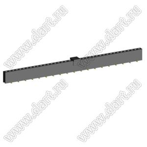 2212SM-39G-75-B1-PCP розетка прямая однорядная на плату для поверхностного (SMD) монтажа с захватом; 39-конт.; P=2,54мм