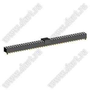 2207SM-74G-24-PCG розетка прямая двухрядная с направляющими на плату для поверхностного (SMD) монтажа с захватом; шаг 2,00 x 2,00 мм; (2x37) конт.