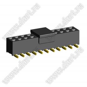 2207SM-22G-45-PCP (2x11) (PBD2-22SM, Molex 78788-2223) розетка прямая двухрядная на плату для поверхностного (SMD) монтажа с захватом; P=2.00x2.00; 22-конт.