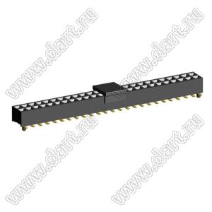 2207SM-50G-24-PCG розетка прямая двухрядная с направляющими на плату для поверхностного (SMD) монтажа с захватом; шаг 2,00 x 2,00 мм; (2x25) конт.