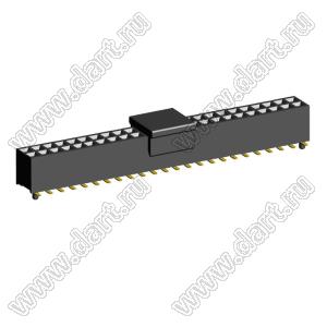 2207SM-48G-45-PCG розетка прямая двухрядная с направляющими на плату для поверхностного (SMD) монтажа с захватом; шаг 2,00 x 2,00 мм; (2x24) конт.