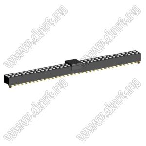 2207SM-70G-24-PCG розетка прямая двухрядная с направляющими на плату для поверхностного (SMD) монтажа с захватом; шаг 2,00 x 2,00 мм; (2x35) конт.