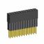 2214113-24G-3C розетка двухрядная с увеличенным изолятором на плату для монтажа в отверстия; шаг 2,54x2,54мм; C=7,10мм; D=16,13мм; 24-конт.