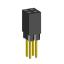 2214113-04G-1B розетка двухрядная с увеличенным изолятором на плату для монтажа в отверстия; шаг 2,54x2,54мм; C=7,35мм; D=11,50мм; 4-конт.