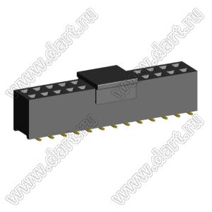 2214SM-26G-75-PCP розетка двухрядная прямая на плату для поверхностного (SMD) монтажа с захватом; 26-конт.