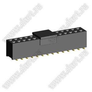 2214SM-28G-75-PCP розетка двухрядная прямая на плату для поверхностного (SMD) монтажа с захватом; 28-конт.