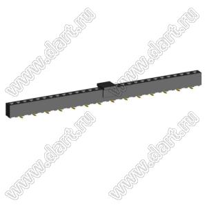 2212SM-29G-50-B1-PCP розетка прямая однорядная на плату для поверхностного (SMD) монтажа с захватом; P=2,54мм; 29-конт.