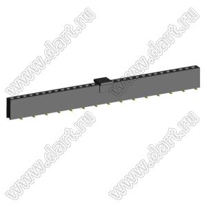 2212SM-30G-75-B1-PCP розетка прямая однорядная на плату для поверхностного (SMD) монтажа с захватом; 30-конт.; P=2,54мм