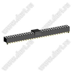 2207SM-56G-24-PCG розетка прямая двухрядная с направляющими на плату для поверхностного (SMD) монтажа с захватом; шаг 2,00 x 2,00 мм; (2x28) конт.