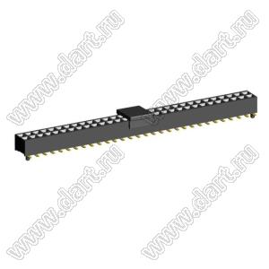 2207SM-60G-24-PCG розетка прямая двухрядная с направляющими на плату для поверхностного (SMD) монтажа с захватом; шаг 2,00 x 2,00 мм; (2x30) конт.