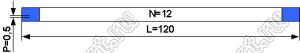 BLFPC P0,5 12PIN 120mm шлейф плоский сверхтонкий FFC/FPC; 12; длина 120мм; контакты на одной поверхности