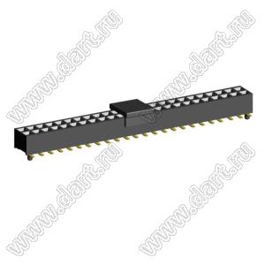 2207SM-48G-24-PCG розетка прямая двухрядная с направляющими на плату для поверхностного (SMD) монтажа с захватом; шаг 2,00 x 2,00 мм; (2x24) конт.