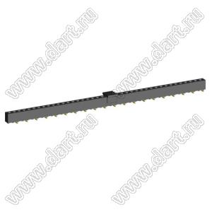 2212SM-40G-50-B1-PCP розетка прямая однорядная на плату для поверхностного (SMD) монтажа с захватом; P=2,54мм; 40-конт.