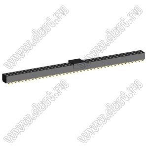 2214SM-80G-62-PCP розетка двухрядная прямая на плату для поверхностного (SMD) монтажа с захватом; 80-конт.; P=2,54мм