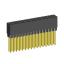 2214113-32G-1C розетка двухрядная с увеличенным изолятором на плату для монтажа в отверстия; шаг 2.54мм; P=2,54x2,54мм; C=12,20мм; D=11,50мм; 32-конт.