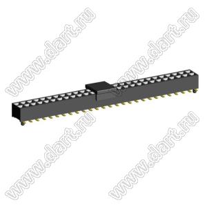 2207SM-54G-24-PCG розетка прямая двухрядная с направляющими на плату для поверхностного (SMD) монтажа с захватом; шаг 2,00 x 2,00 мм; (2x27) конт.