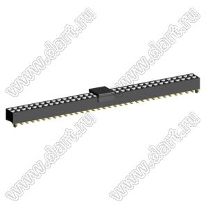 2207SM-68G-24-PCG розетка прямая двухрядная с направляющими на плату для поверхностного (SMD) монтажа с захватом; шаг 2,00 x 2,00 мм; (2x34) конт.