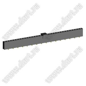 2212SM-33G-75-B1-PCP розетка прямая однорядная на плату для поверхностного (SMD) монтажа с захватом; 33-конт.; P=2,54мм