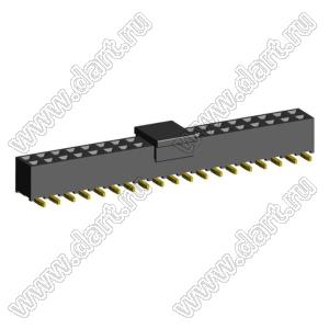 2207SM-38G-45-PCP (2x19) (PBD2-38SM, Molex 78788-3823) розетка прямая двухрядная на плату для поверхностного (SMD) монтажа с захватом; P=2.00x2.00; 38-конт.