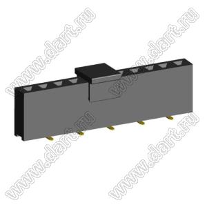 2212SM-11G-85-B1-PCP розетка прямая однорядная на плату для поверхностного (SMD) монтажа с захватом; P=2,54мм; 11-конт.