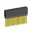 2214113-26G-1C розетка двухрядная с увеличенным изолятором на плату для монтажа в отверстия; шаг 2.54мм; P=2,54x2,54мм; C=12,20мм; D=11,50мм; 26-конт.