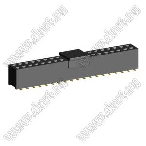 2214SM-38G-75-PCP розетка двухрядная прямая на плату для поверхностного (SMD) монтажа с захватом; 38-конт.