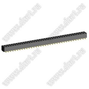 2214SM-70G-62 розетка двухрядная прямая на плату для поверхностного (SMD) монтажа; 70-конт.; P=2,54мм