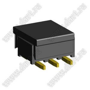 2207SM-06G-24-PCP розетка прямая двухрядная на плату для поверхностного (SMD) монтажа с захватом; шаг 2,00 x 2,00 мм; (2x3) конт.