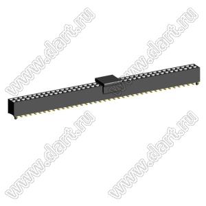 2207SM-80G-45-PCG розетка прямая двухрядная с направляющими на плату для поверхностного (SMD) монтажа с захватом; шаг 2,00 x 2,00 мм; (2x40) конт.