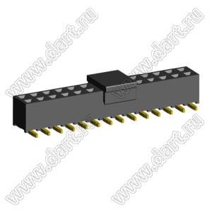 2207SM-28G-45-PCP (2x14) (PBD2-28SM, Molex 78788-2823) розетка прямая двухрядная на плату для поверхностного (SMD) монтажа с захватом; P=2.00x2.00; 28-конт.