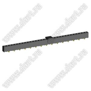 2212SM-31G-50-B1-PCP розетка прямая однорядная на плату для поверхностного (SMD) монтажа с захватом; P=2,54мм; 31-конт.