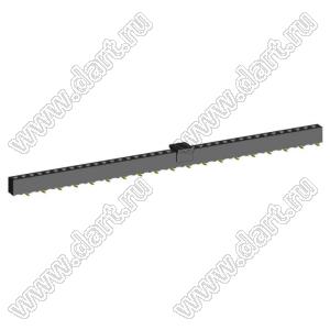 2212SM-38G-50-B1-PCP розетка прямая однорядная на плату для поверхностного (SMD) монтажа с захватом; P=2,54мм; 38-конт.