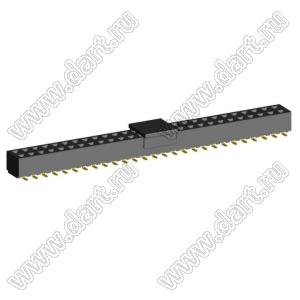 2214SM-54G-62-PCP розетка двухрядная прямая на плату для поверхностного (SMD) монтажа с захватом; 54-конт.; P=2,54мм