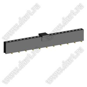 2212SM-22G-75-B1-PCP розетка прямая однорядная на плату для поверхностного (SMD) монтажа с захватом; 22-конт.; P=2,54мм