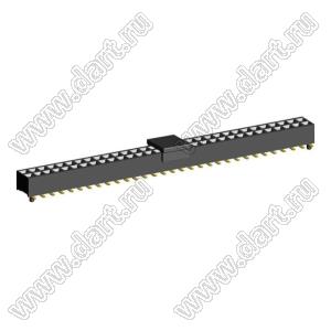 2207SM-62G-24-PCG розетка прямая двухрядная с направляющими на плату для поверхностного (SMD) монтажа с захватом; шаг 2,00 x 2,00 мм; (2x31) конт.