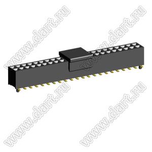 2207SM-44G-45-PCG розетка прямая двухрядная с направляющими на плату для поверхностного (SMD) монтажа с захватом; шаг 2,00 x 2,00 мм; (2x22) конт.