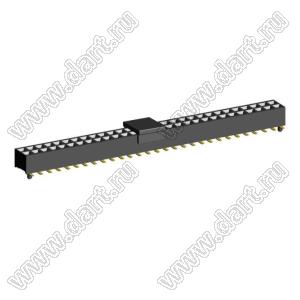 2207SM-58G-24-PCG розетка прямая двухрядная с направляющими на плату для поверхностного (SMD) монтажа с захватом; шаг 2,00 x 2,00 мм; (2x29) конт.