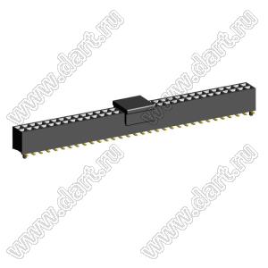 2207SM-64G-45-PCG розетка прямая двухрядная с направляющими на плату для поверхностного (SMD) монтажа с захватом; шаг 2,00 x 2,00 мм; (2x32) конт.