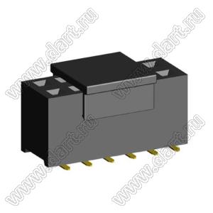 2214SM-12G-75-PCP розетка двухрядная прямая на плату для поверхностного (SMD) монтажа с захватом; 12-конт.