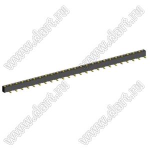 2200SA-48G-SM1-B1 розетка прямая однорядная (гнездо) для поверхностного (SMD) монтажа на плату; P=1,27мм; 48-конт.