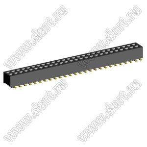 2192SM4-052G розетка двухрядная на плату для поверхностного (SMD) монтажа; шаг 1,00 x 1,00 мм; (2x26) конт.