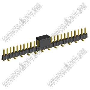 2210SM-25G-B2-CP вилка открытая прямая однорядная на плату для поверхностного (SMD) монтажа с захватом; шаг 2,00 x 2,00 мм; (1x25) конт.