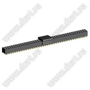 2192SM4-076G-CP розетка двухрядная на плату для поверхностного (SMD) монтажа с захватом; шаг 1,00 x 1,00 мм; (2x38) конт.