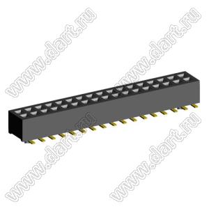 2192SM4-034G розетка двухрядная на плату для поверхностного (SMD) монтажа; шаг 1,00 x 1,00 мм; (2x17) конт.