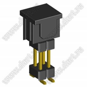 2208SMDI-04G-3090-CP вилка открытая прямая двухрядная приподнятая на плату для поверхностного (SMD) монтажа с захватом; шаг 2,00 x 2,00 мм; (2x2) конт.