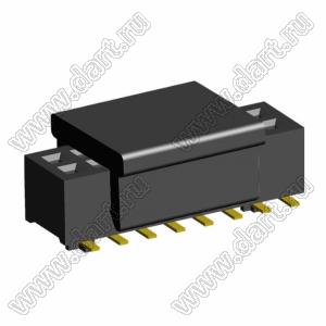 2192SM3-016G-CP розетка двухрядная на плату для поверхностного (SMD) монтажа с захватом; шаг 1,00 x 1,00 мм; (2x8) конт.