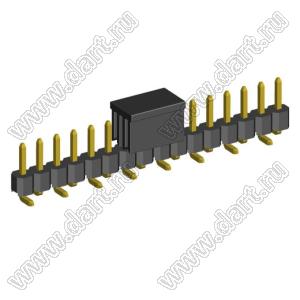 2210SM-16G-B1-CP вилка открытая прямая однорядная на плату для поверхностного (SMD) монтажа с захватом; шаг 2,00 x 2,00 мм; (1x16) конт.